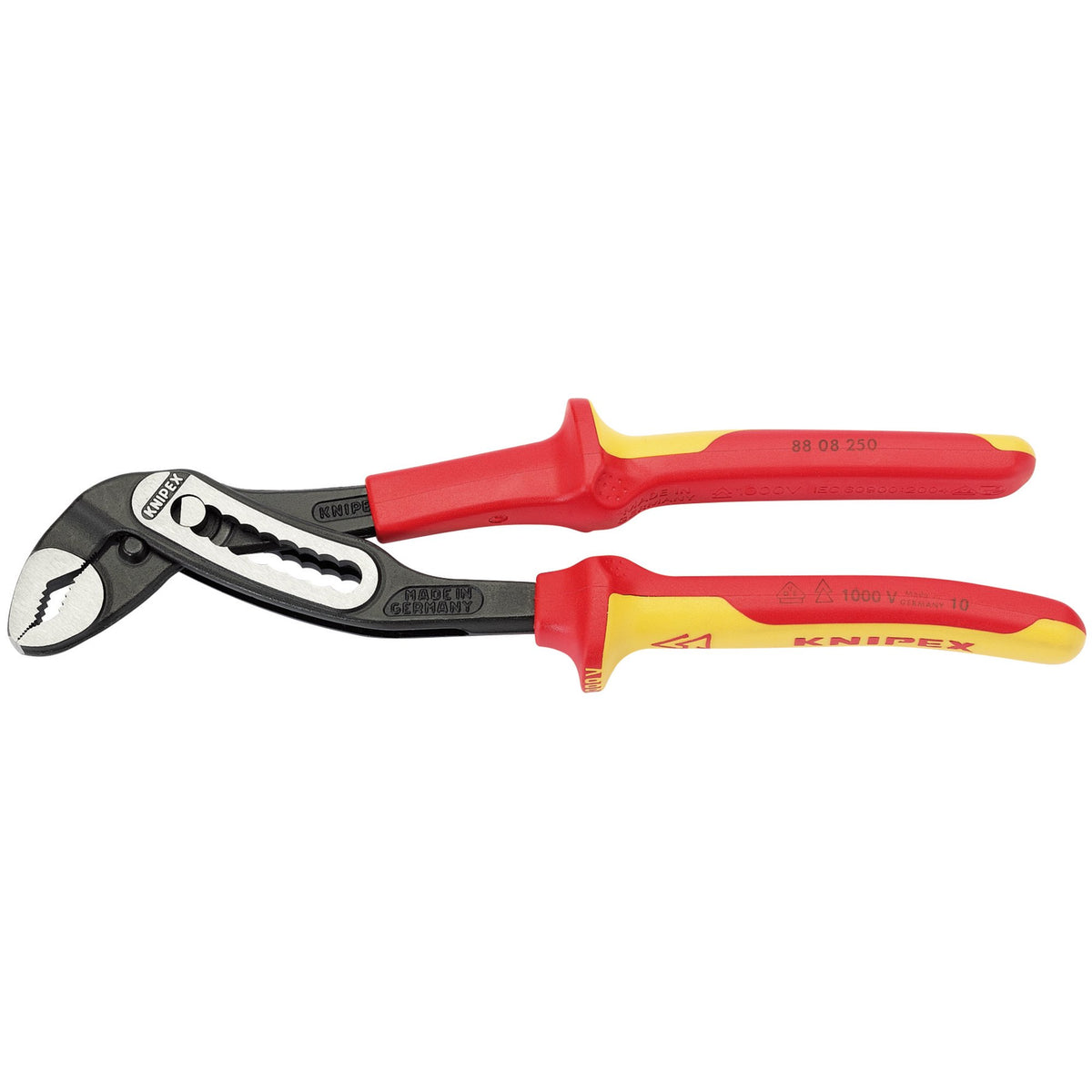 Knipex 250mm Fully Insulated Alligator® Waterpump Pliers : Model No.88 08 250UKSBE