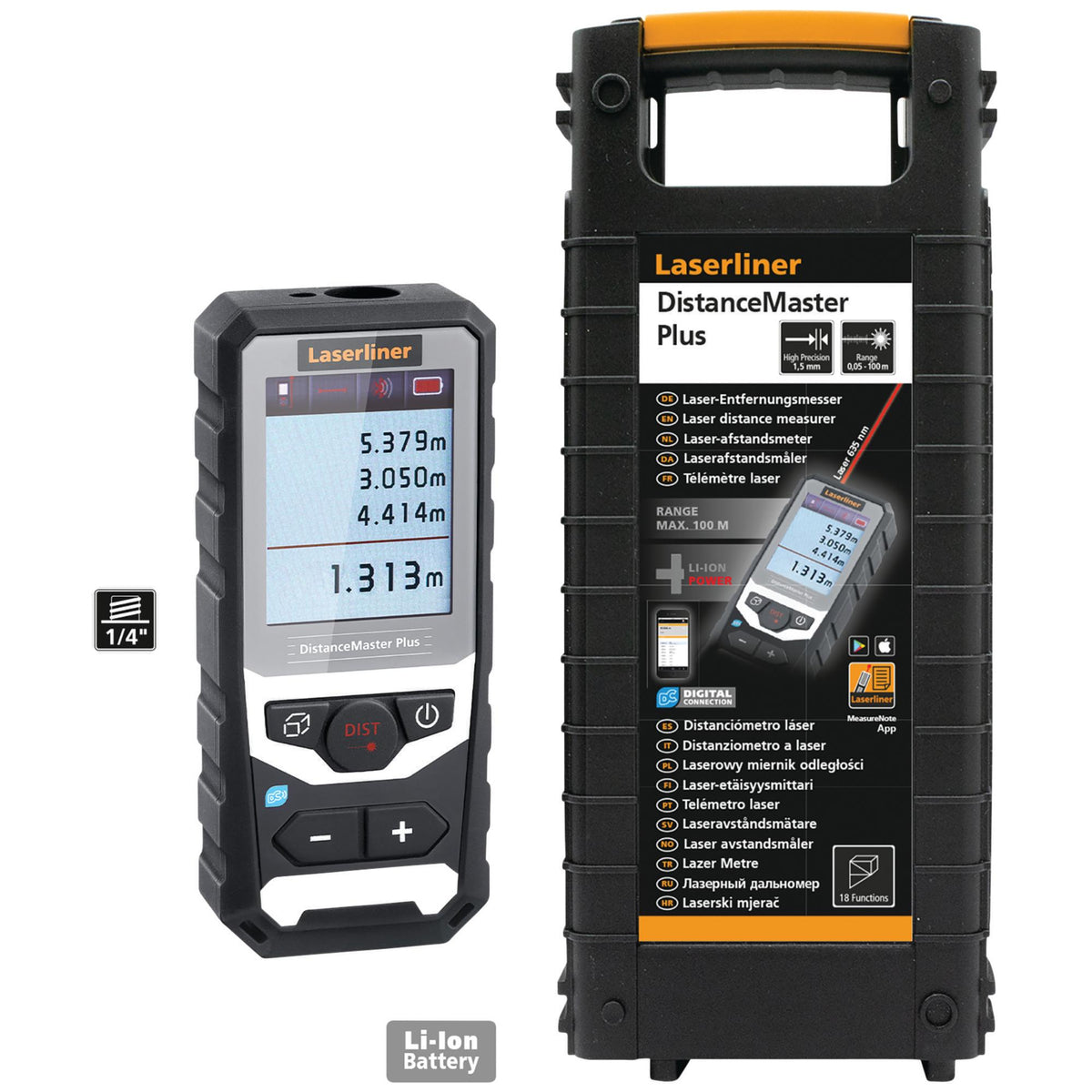 Laserliner 080.983A DistanceMaster Plus Laser Rangefinder, 100m