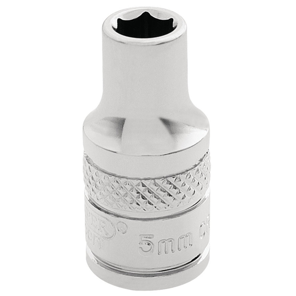DRAPER 1/4" Square Drive Hi-Torq 6 Point Socket (5.0mm): Model No. B-MM/B
