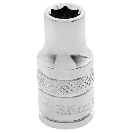 DRAPER 1/4" Square Drive Hi-Torq 6 Point Socket (5.5mm): Model No. B-MM/B