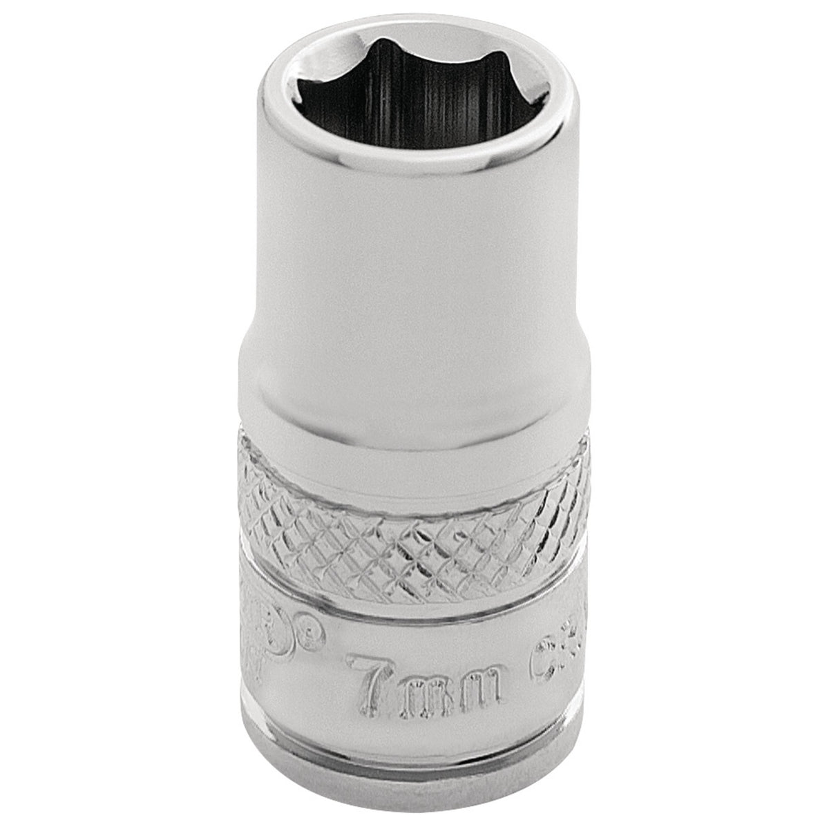 DRAPER 1/4" Square Drive Hi-Torq 6 Point Socket (7mm): Model No. B-MM/B