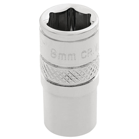 DRAPER 1/4" Square Drive Hi-Torq 6 Point Socket (8mm): Model No. B-MM/B