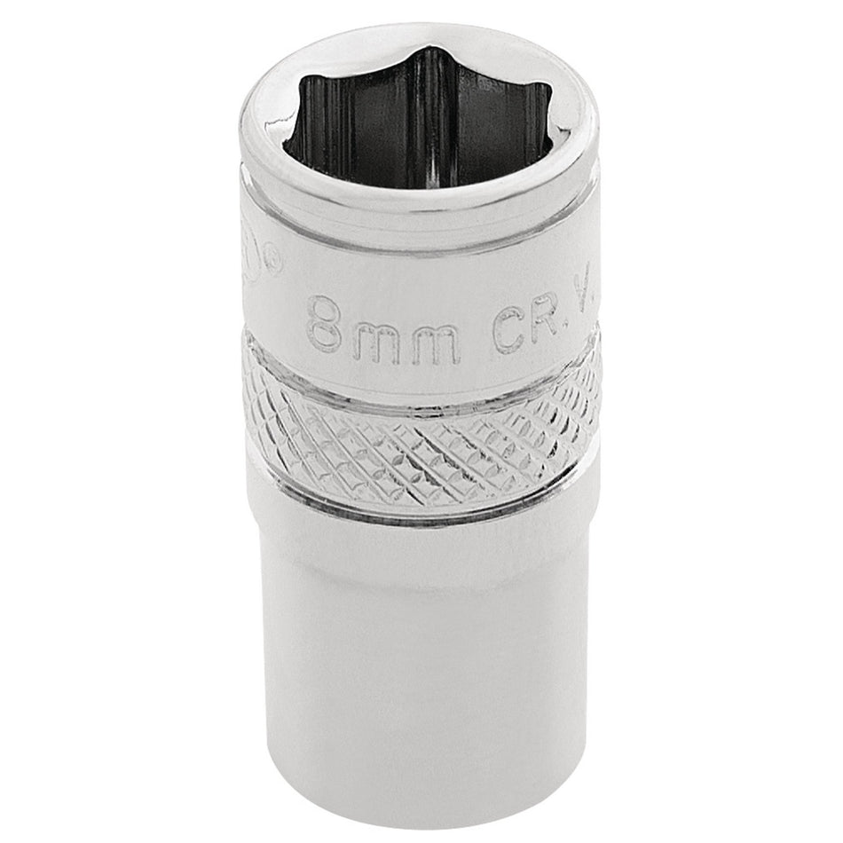 DRAPER 1/4" Square Drive Hi-Torq 6 Point Socket (8mm): Model No. B-MM/B