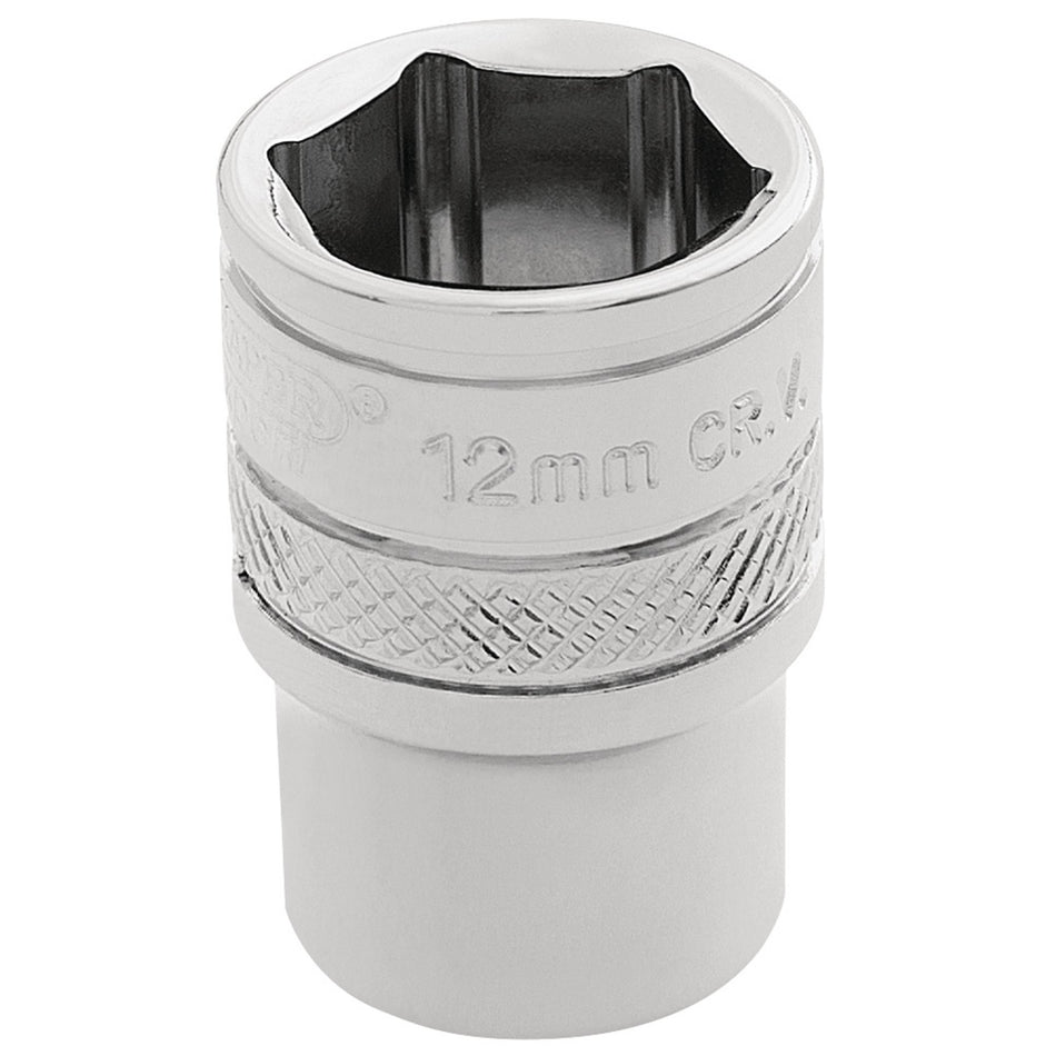 DRAPER 1/4" Square Drive Hi-Torq 6 Point Socket (12mm): Model No. B-MM/B