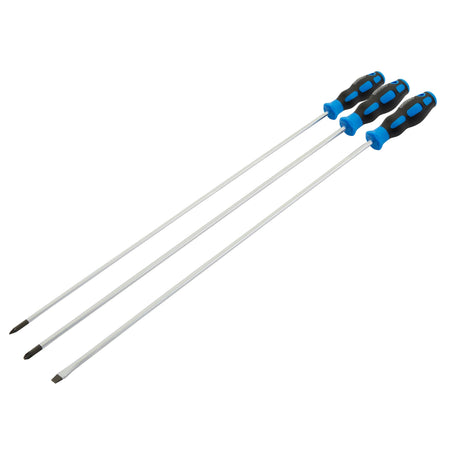 Draper Extra Long Reach Soft Grip Screwdriver Set, 450mm (3 Piece) Model No. 865L/3