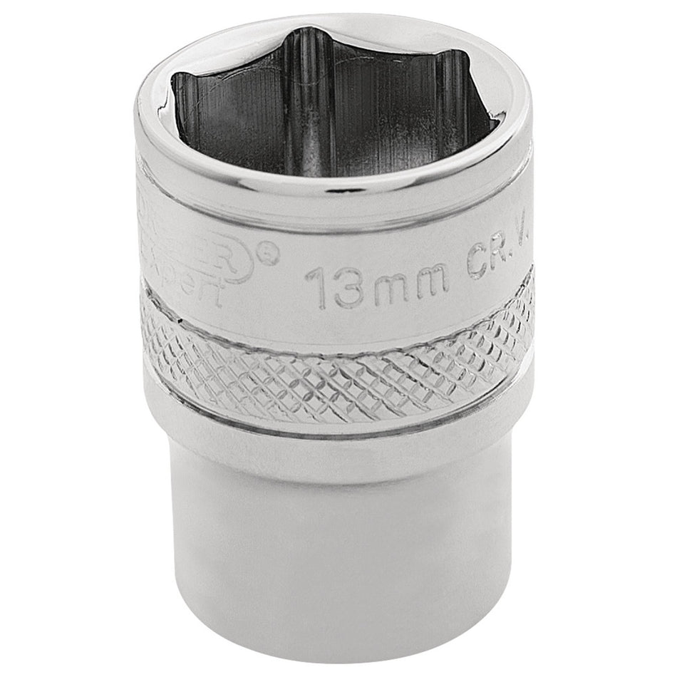 DRAPER 1/4" Square Drive Hi-Torq 6 Point Socket (13mm): Model No. B-MM/B