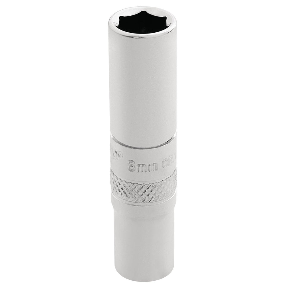 DRAPER 1/4" Square Drive Hi-Torq 6 Point Deep Socket (8mm): Model No. BT-MM/B