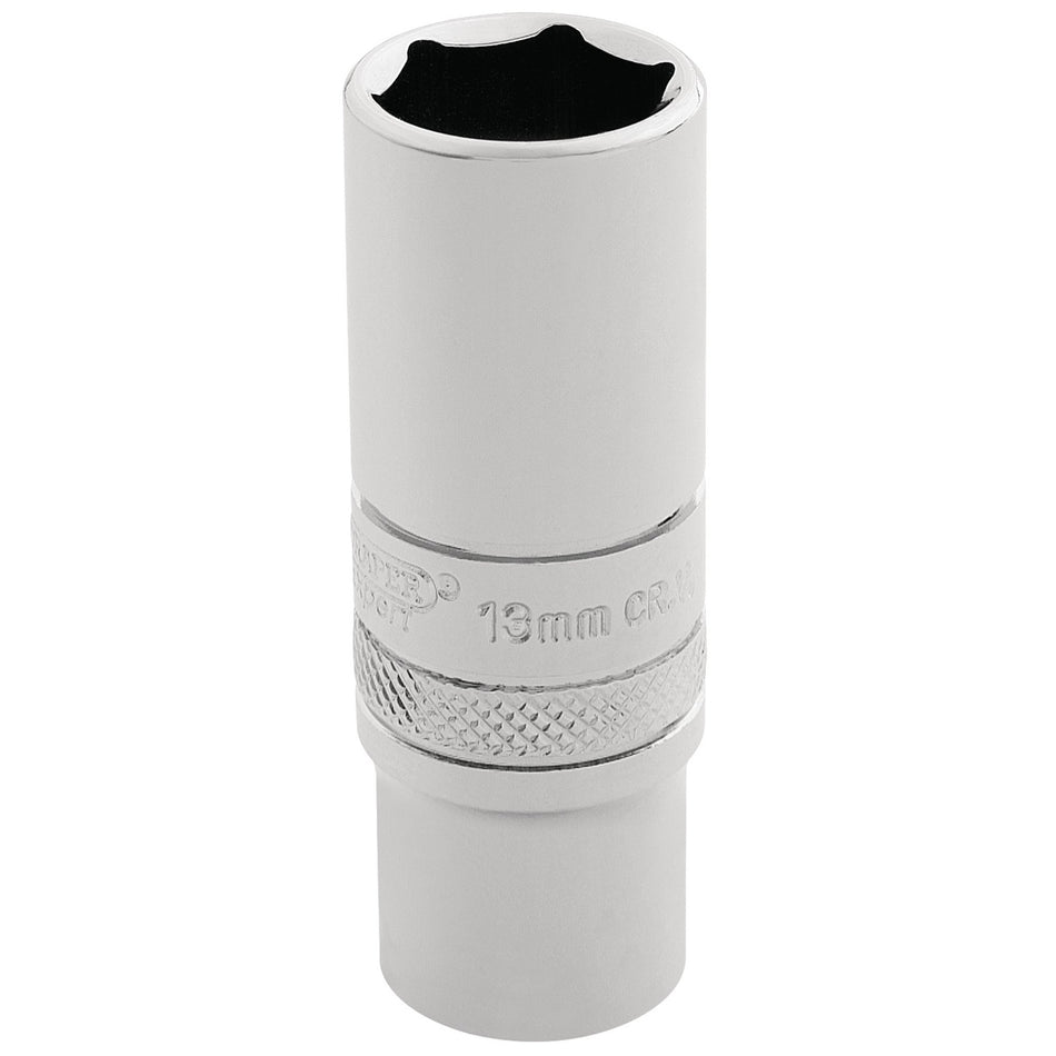 DRAPER 1/4" Square Drive Hi-Torq 6 Point Deep Socket (13mm): Model No. BT-MM/B