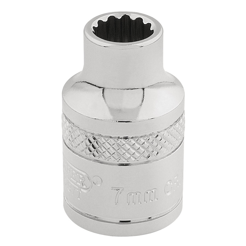 DRAPER 3/8" Square Drive Hi-Torq 12 Point Socket (7mm): Model No. D-MM/B