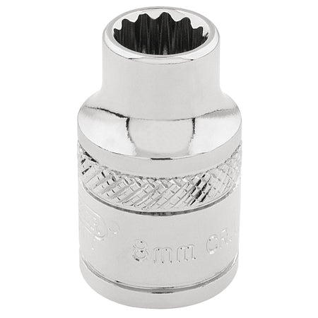 DRAPER 3/8" Square Drive Hi-Torq 12 Point Socket (8mm): Model No. D-MM/B