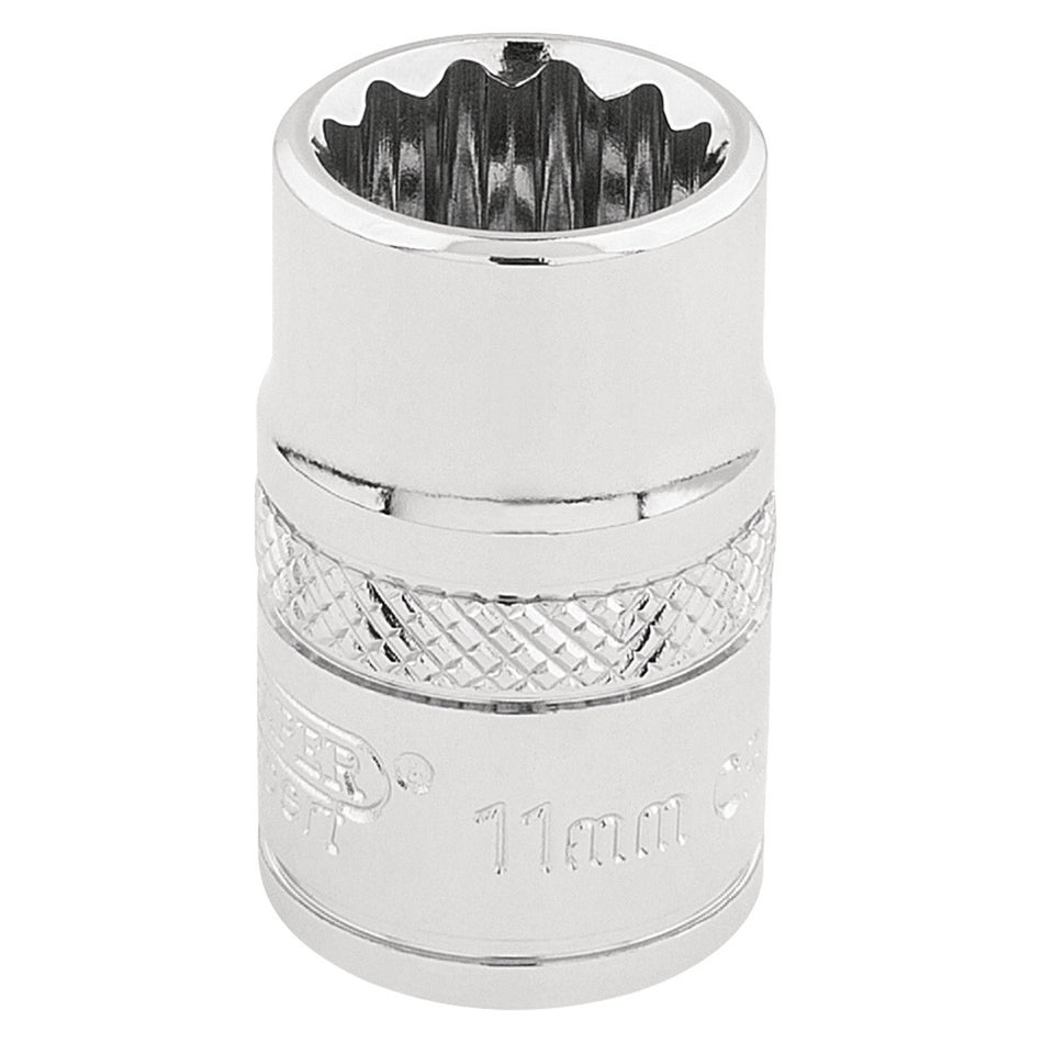 DRAPER 3/8" Square Drive Hi-Torq 12 Point Socket (11mm): Model No. D-MM/B