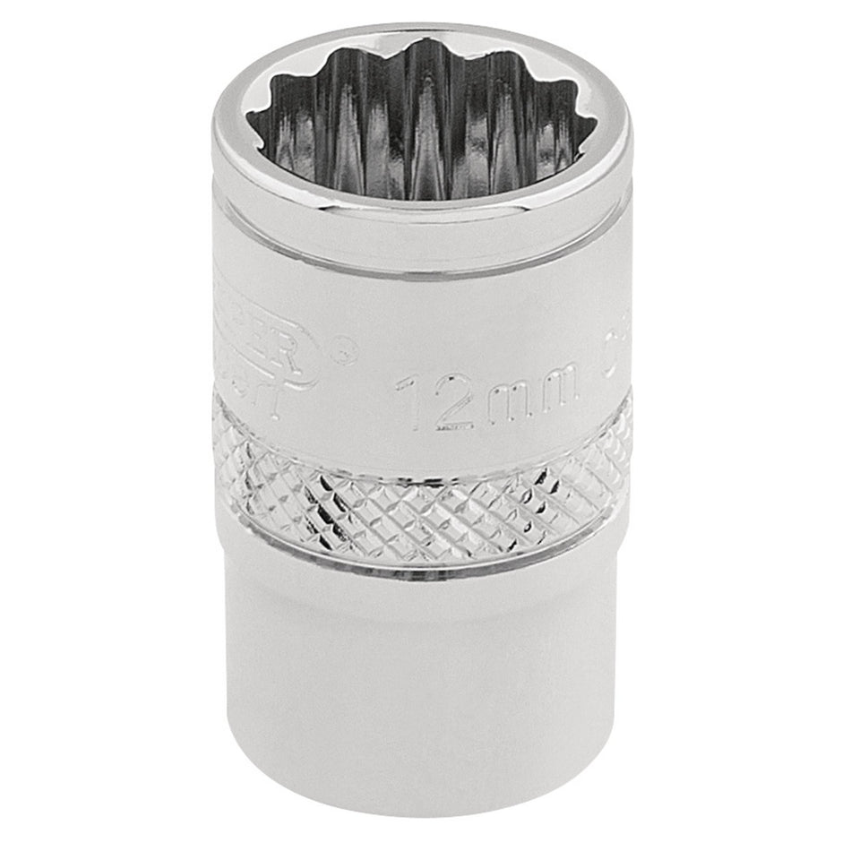 DRAPER 3/8" Square Drive Hi-Torq 12 Point Socket (12mm): Model No. D-MM/B