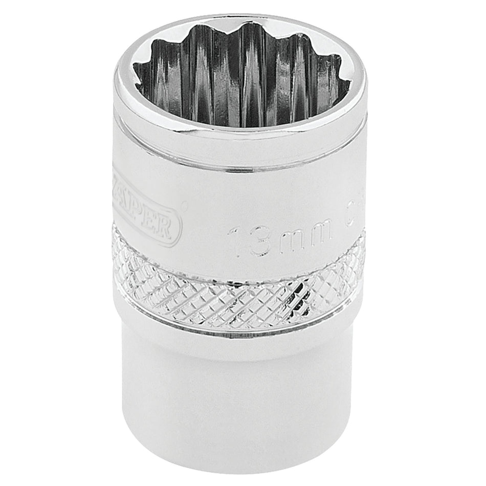 DRAPER 3/8" Square Drive Hi-Torq 12 Point Socket (13mm): Model No. D-MM/B