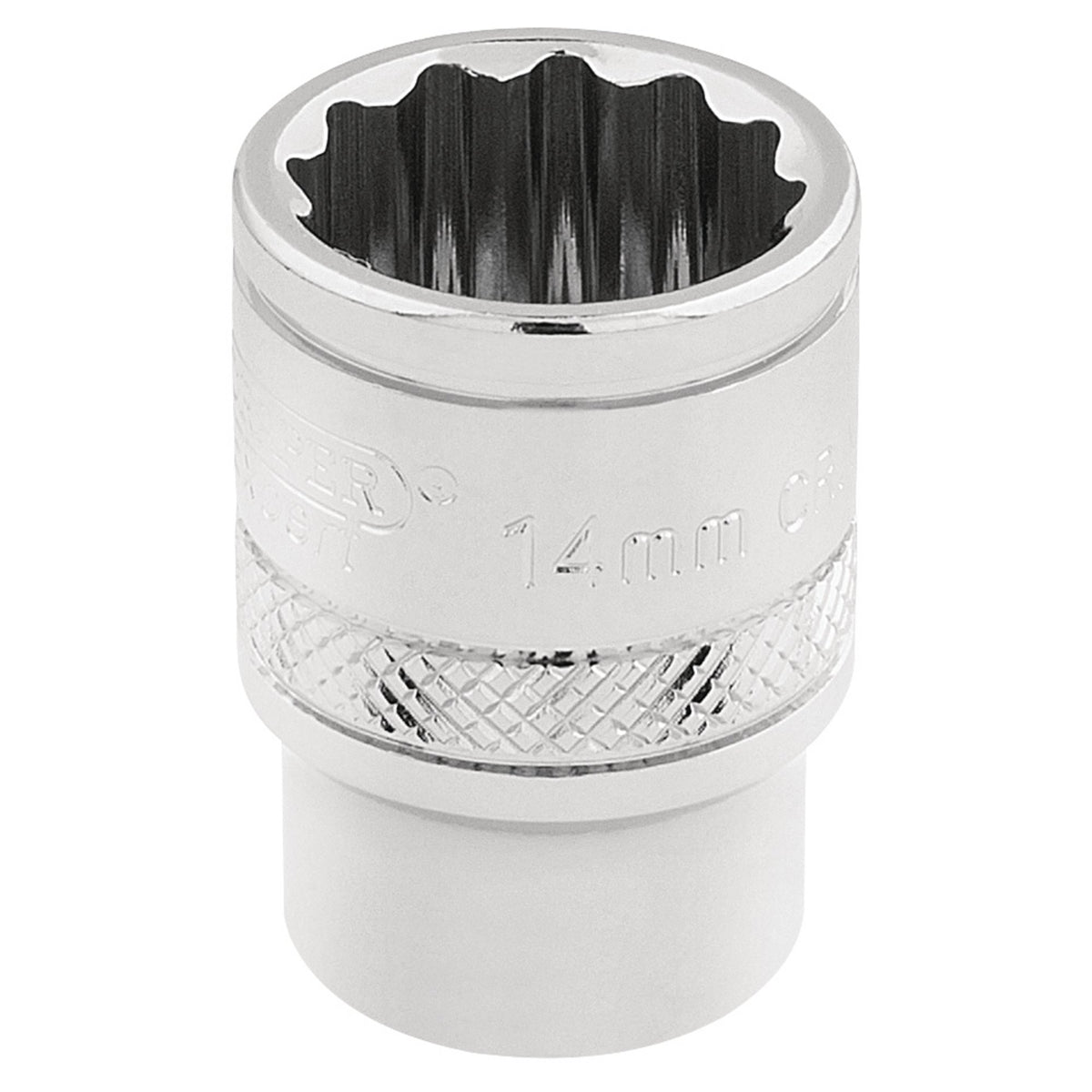 DRAPER 3/8" Square Drive Hi-Torq 12 Point Socket (14mm): Model No. D-MM/B