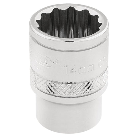 DRAPER 3/8" Square Drive Hi-Torq 12 Point Socket (14mm): Model No. D-MM/B