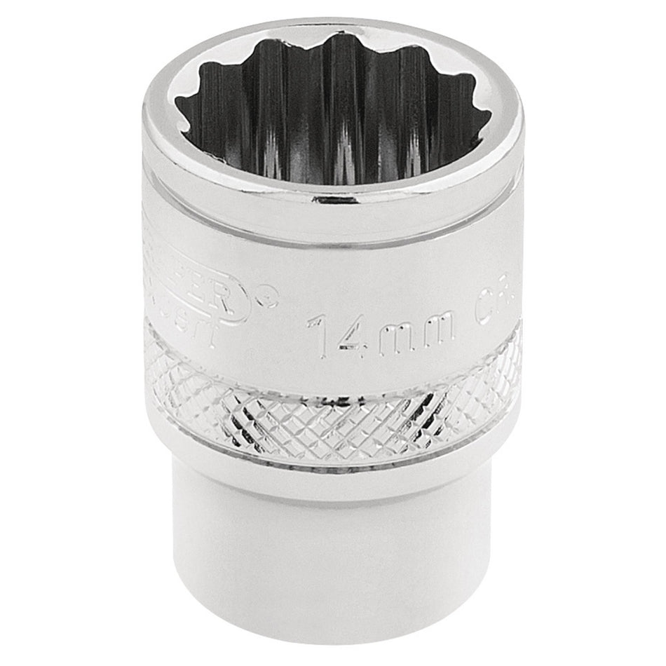 DRAPER 3/8" Square Drive Hi-Torq 12 Point Socket (14mm): Model No. D-MM/B