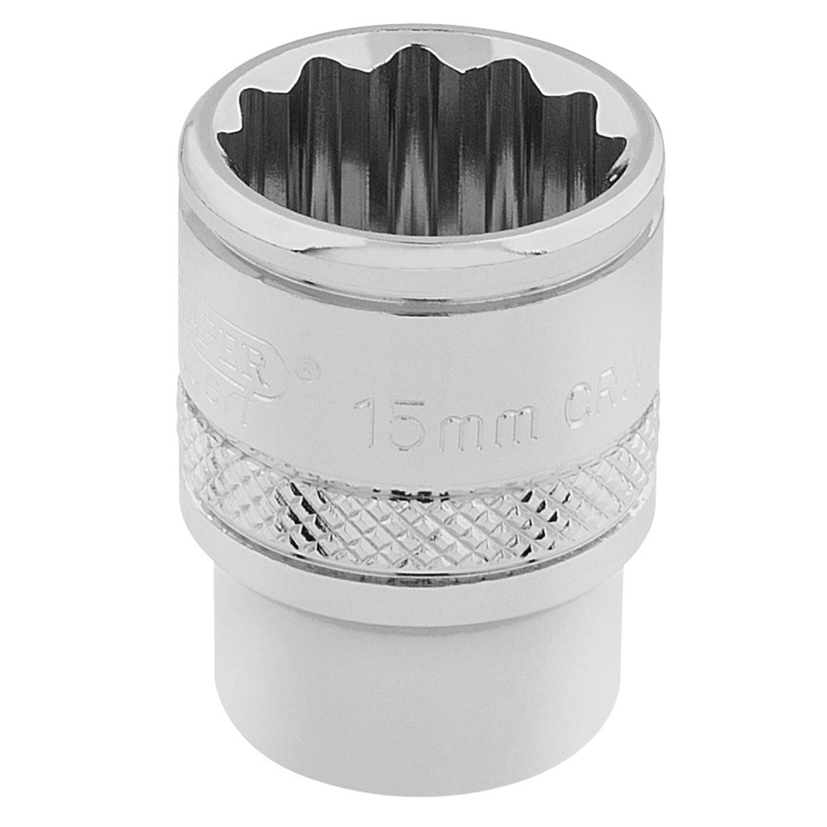 DRAPER 3/8" Square Drive Hi-Torq 12 Point Socket (15mm): Model No. D-MM/B