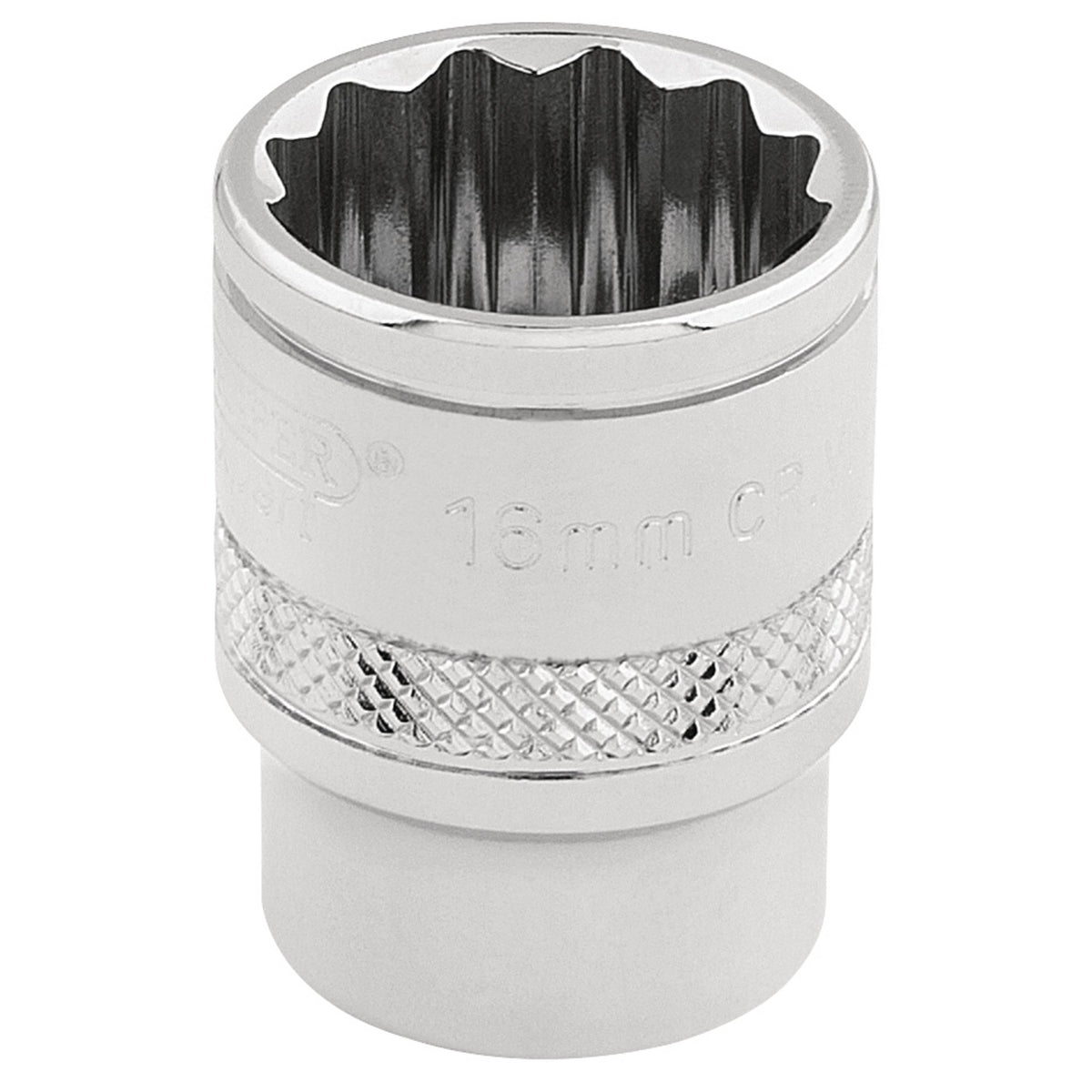 DRAPER 3/8" Square Drive Hi-Torq 12 Point Socket (16mm): Model No. D-MM/B