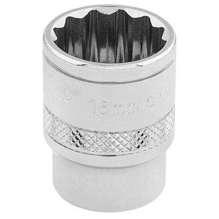 DRAPER 3/8" Square Drive Hi-Torq 12 Point Socket (16mm): Model No. D-MM/B