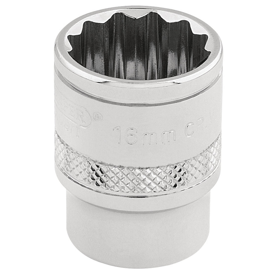 DRAPER 3/8" Square Drive Hi-Torq 12 Point Socket (16mm): Model No. D-MM/B