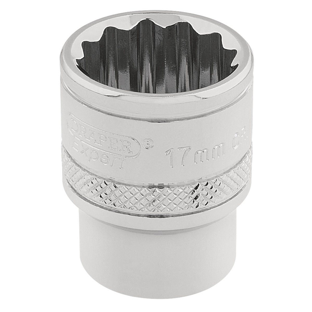DRAPER 3/8" Square Drive Hi-Torq 12 Point Socket (17mm): Model No. D-MM/B