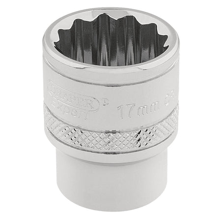 DRAPER 3/8" Square Drive Hi-Torq 12 Point Socket (17mm): Model No. D-MM/B