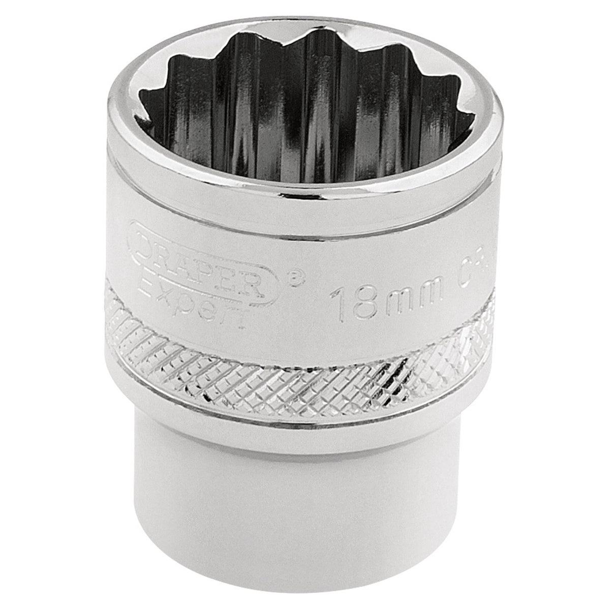 DRAPER 3/8" Square Drive Hi-Torq 12 Point Socket (18mm): Model No. D-MM/B