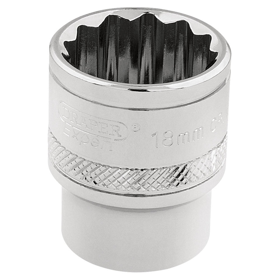 DRAPER 3/8" Square Drive Hi-Torq 12 Point Socket (18mm): Model No. D-MM/B