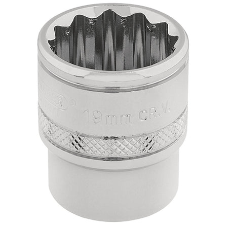 DRAPER 3/8" Square Drive Hi-Torq 12 Point Socket (19mm): Model No. D-MM/B