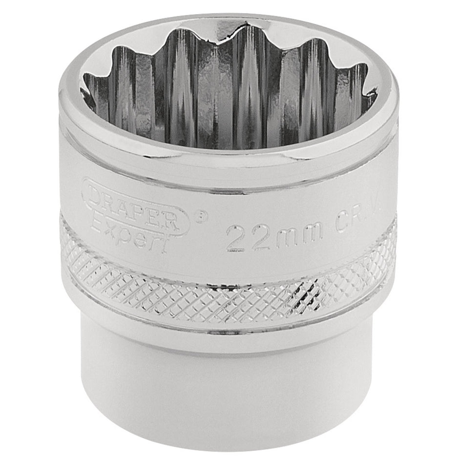 DRAPER 3/8" Square Drive Hi-Torq 12 Point Socket (22mm): Model No. D-MM/B