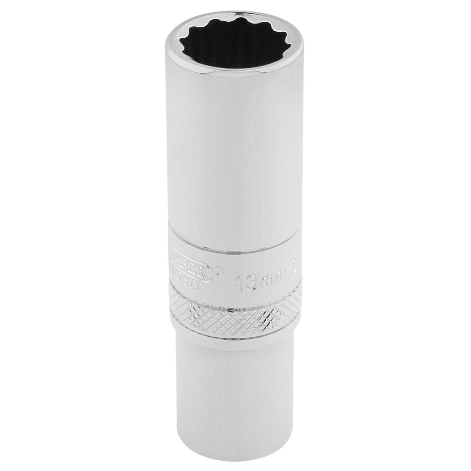 DRAPER 3/8" Square Drive Hi-Torq 12 Point Deep Socket (12mm): Model No. DT-MM/B
