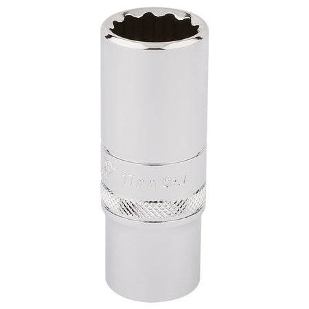 DRAPER 3/8" Square Drive Hi-Torq 12 Point Deep Socket (17mm): Model No. DT-MM/B