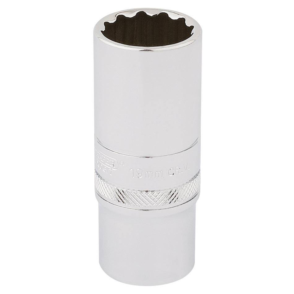 DRAPER 3/8" Square Drive Hi-Torq 12 Point Deep Socket (19mm): Model No. DT-MM/B