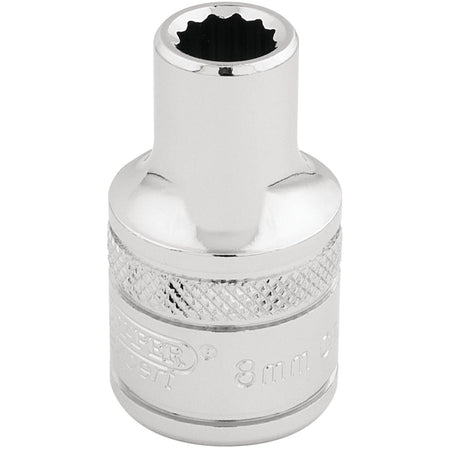 DRAPER 1/2" Square Drive Hi-Torq 12 Point Socket (8mm): Model No. H-MM/B