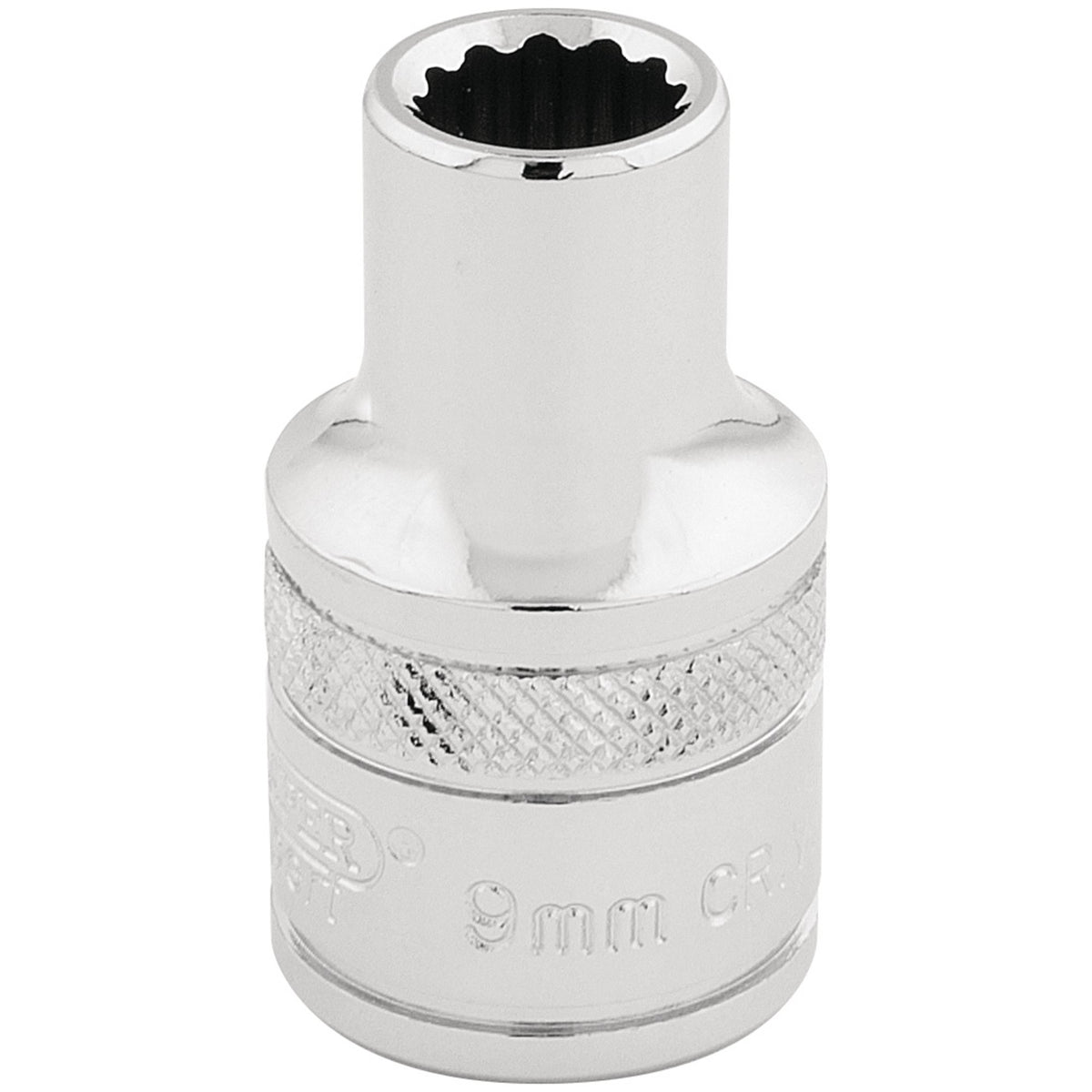 DRAPER 1/2" Square Drive Hi-Torq 12 Point Socket (9mm): Model No. H-MM/B