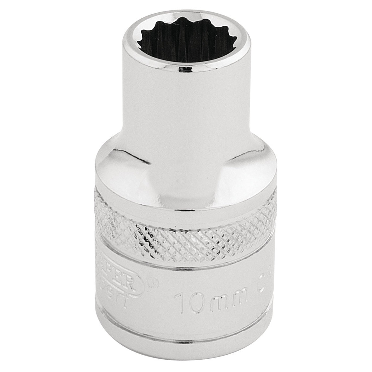 DRAPER 1/2" Square Drive Hi-Torq 12 Point Socket (10mm): Model No. H-MM/B