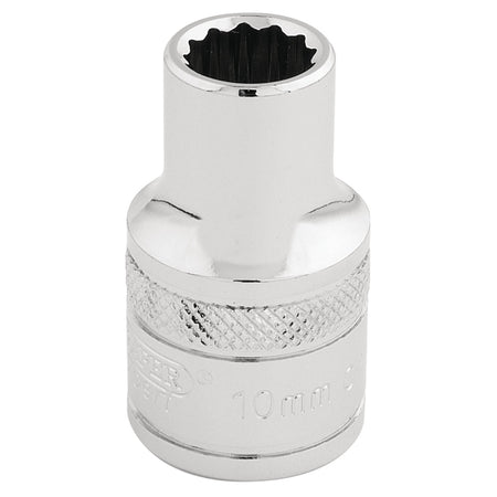DRAPER 1/2" Square Drive Hi-Torq 12 Point Socket (10mm): Model No. H-MM/B
