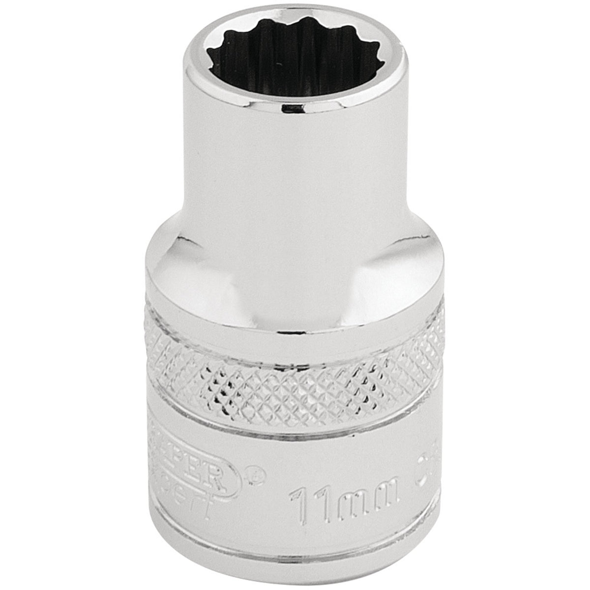 DRAPER 1/2" Square Drive Hi-Torq 12 Point Socket (11mm): Model No. H-MM/B