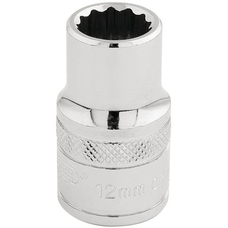 DRAPER 1/2" Square Drive Hi-Torq 12 Point Socket (12mm): Model No. H-MM/B