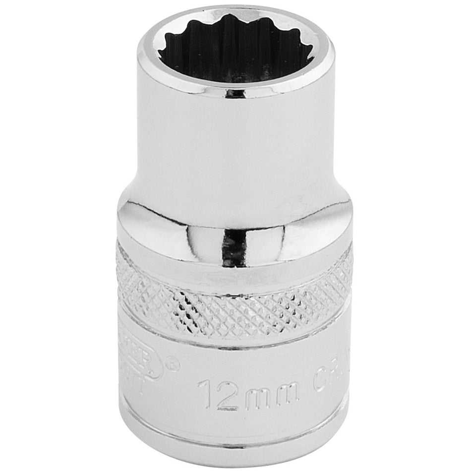 DRAPER 1/2" Square Drive Hi-Torq 12 Point Socket (12mm): Model No. H-MM/B