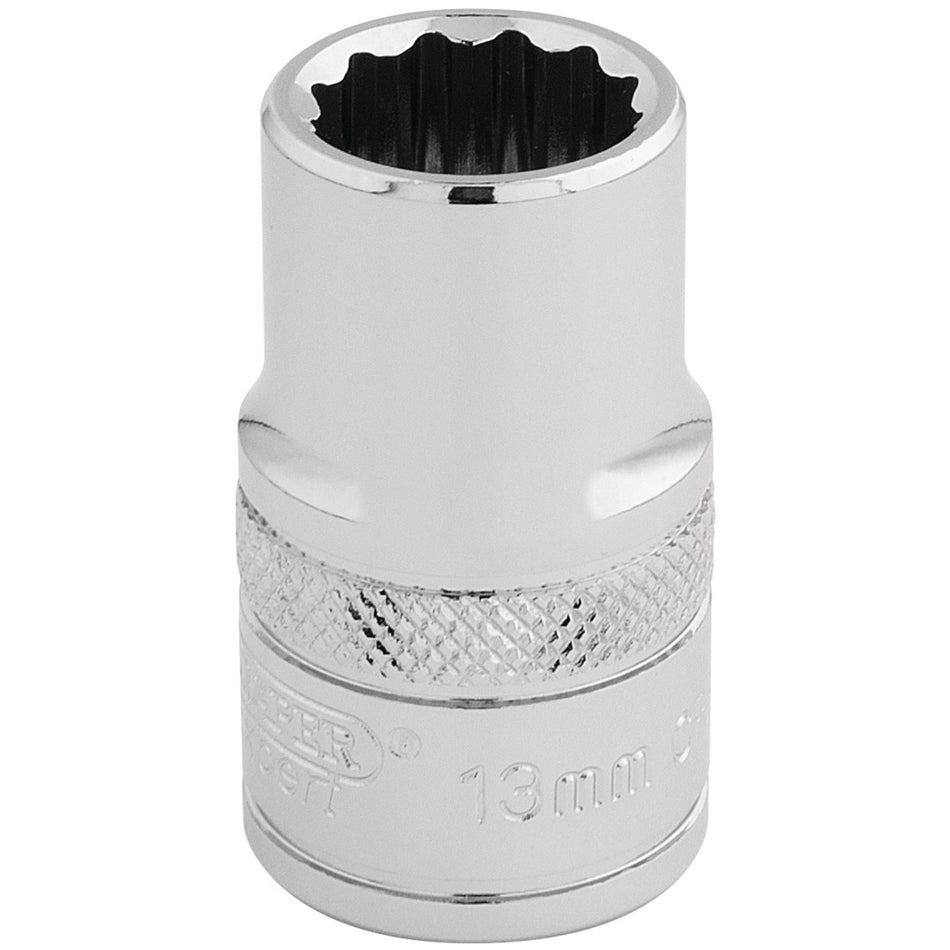 DRAPER 1/2" Square Drive Hi-Torq 12 Point Socket (13mm): Model No. H-MM/B