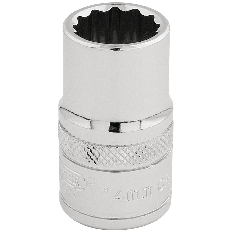 DRAPER 1/2" Square Drive Hi-Torq 12 Point Socket (14mm): Model No. H-MM/B