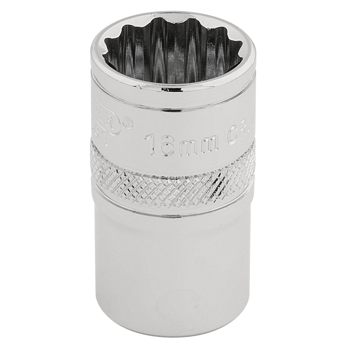 DRAPER 1/2" Square Drive Hi-Torq 12 Point Socket (16mm): Model No. H-MM/B