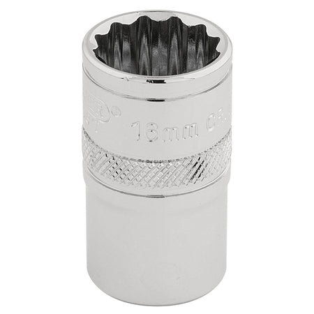 DRAPER 1/2" Square Drive Hi-Torq 12 Point Socket (16mm): Model No. H-MM/B