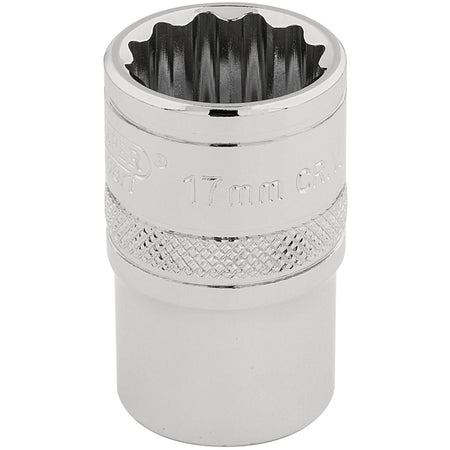 DRAPER 1/2" Square Drive Hi-Torq 12 Point Socket (17mm): Model No. H-MM/B