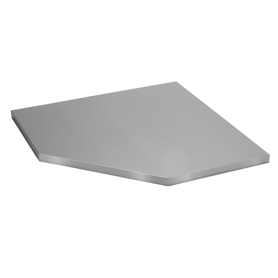 DRAPER BUNKER Modular Stainless Steel Worktop for Corner Cabinet, 865mm Model No. MS400-SSC