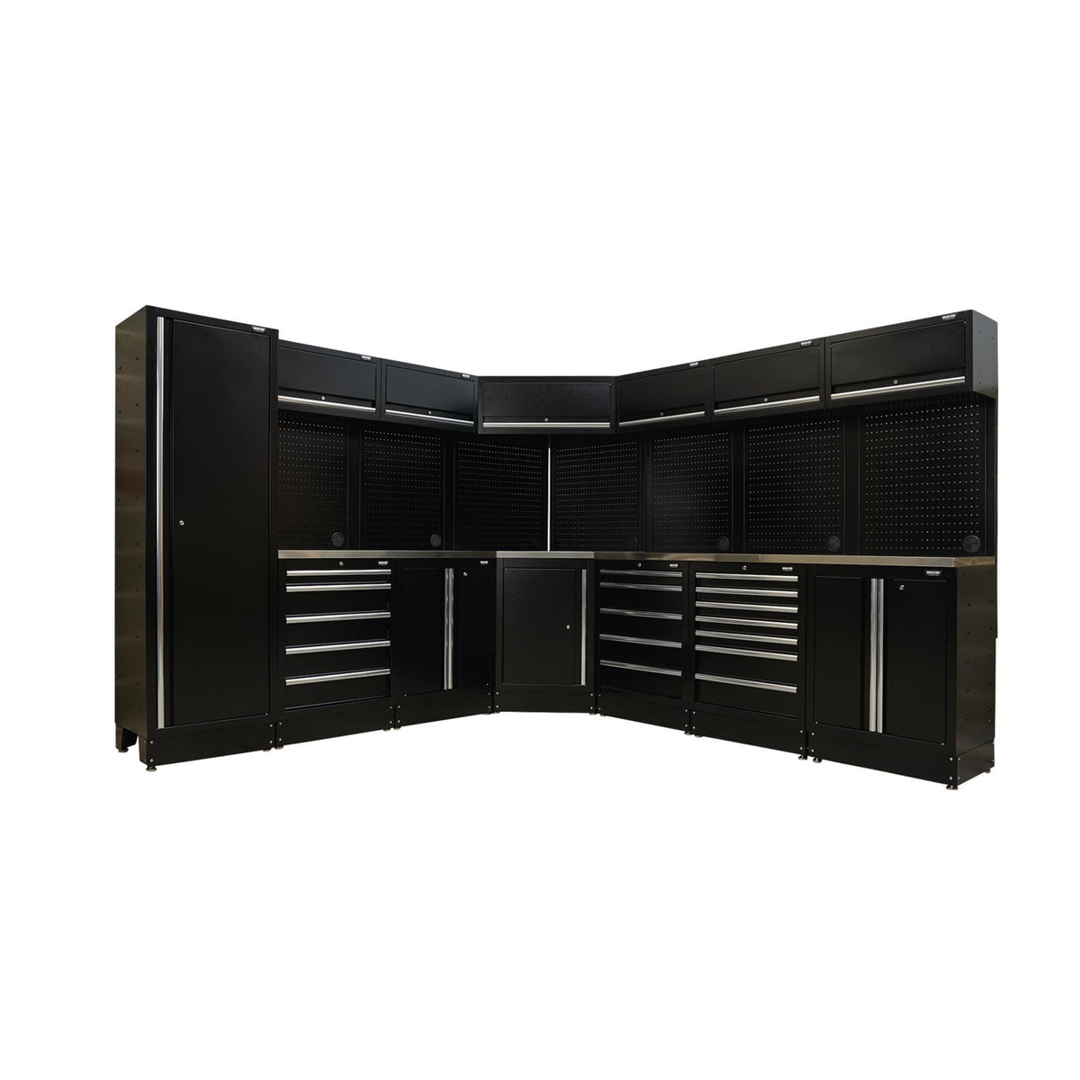 DRAPER BUNKER Modular Stainless Steel Worktop for Corner Cabinet, 865mm Model No. MS400-SSC