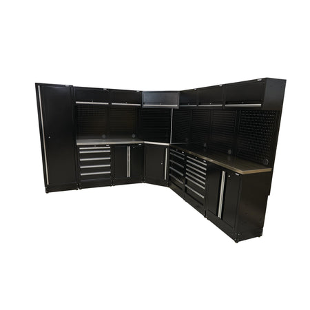 DRAPER BUNKER Modular Stainless Steel Worktop for Corner Cabinet, 865mm Model No. MS400-SSC