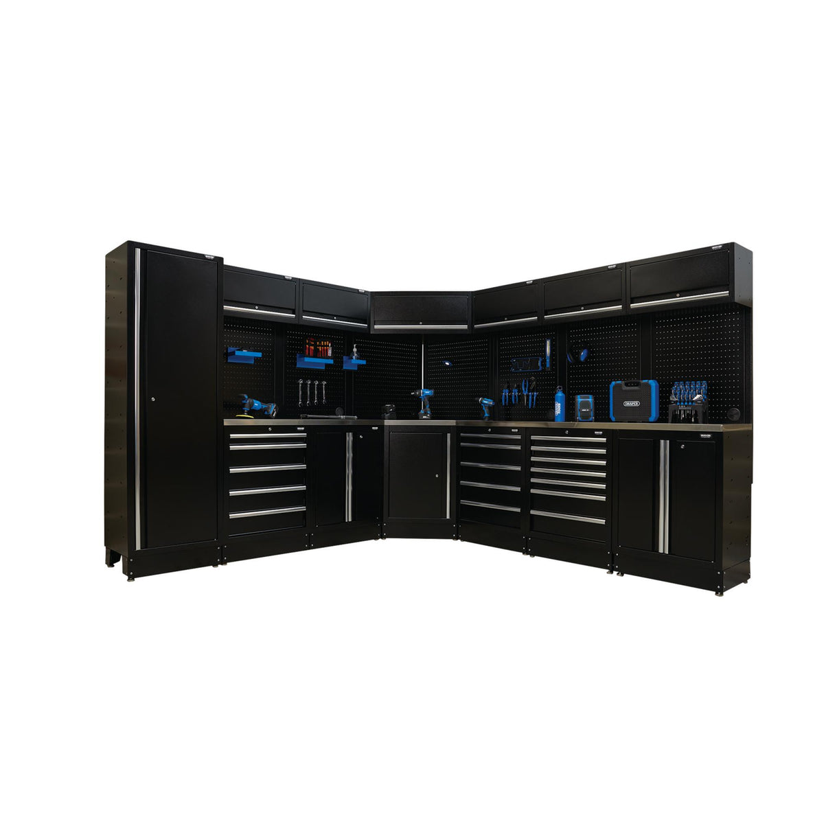 DRAPER BUNKER Modular Corner Unit Back Panels/Pegboards, 795mm (Pair) Model No. MS400-PBC