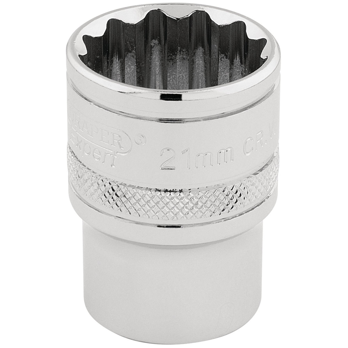DRAPER 1/2" Square Drive Hi-Torq 12 Point Socket (21mm): Model No. H-MM/B